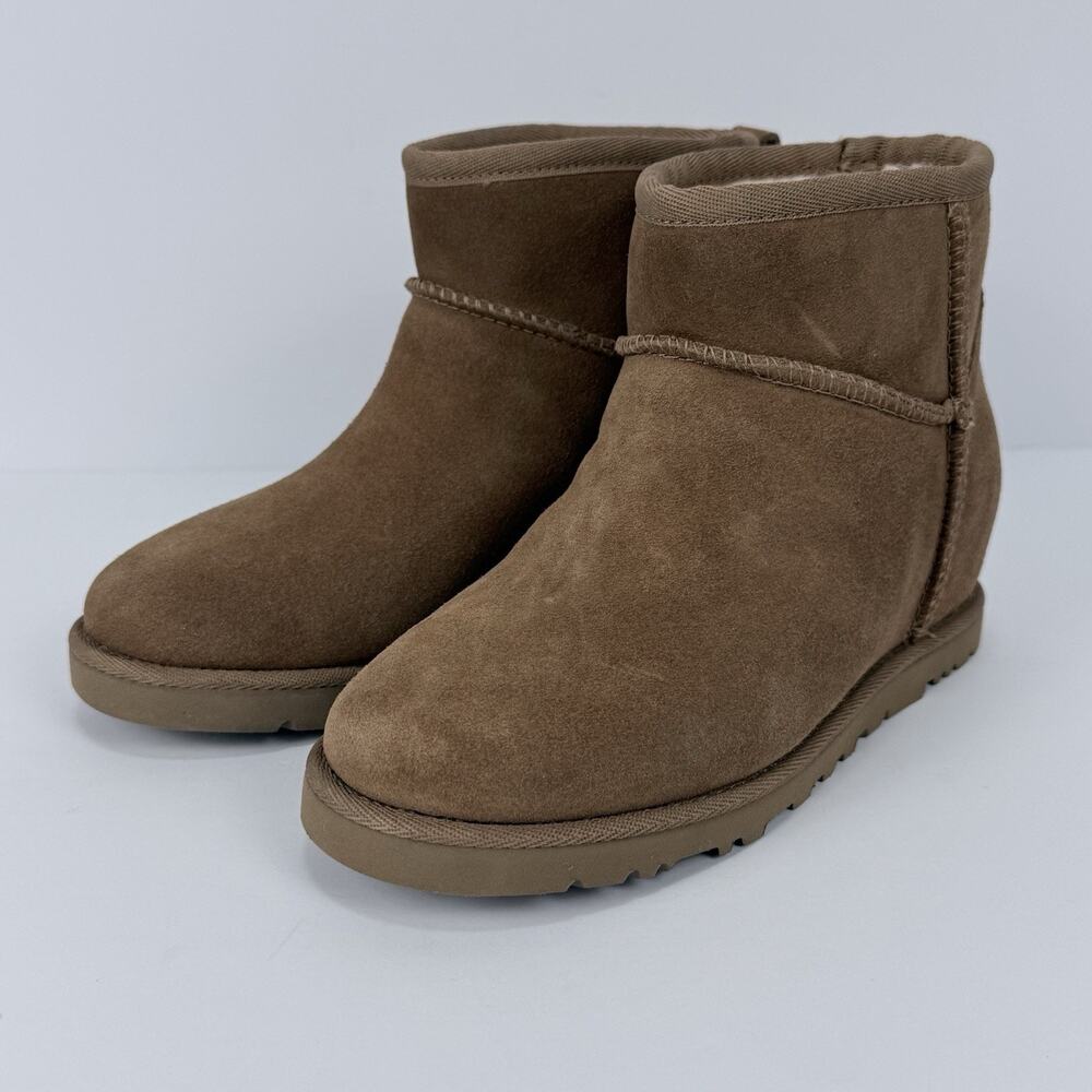UGG Kids Classic Femme Mini Boots Taupe Slate Suede Size 13 New Without Box